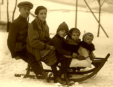 Willy Epperlein mit Frau Paula und Kindern